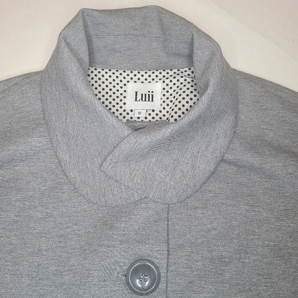 Luii Jacket / Blazer Front Close Knit Gray, Size Small - Picture 2 of 16